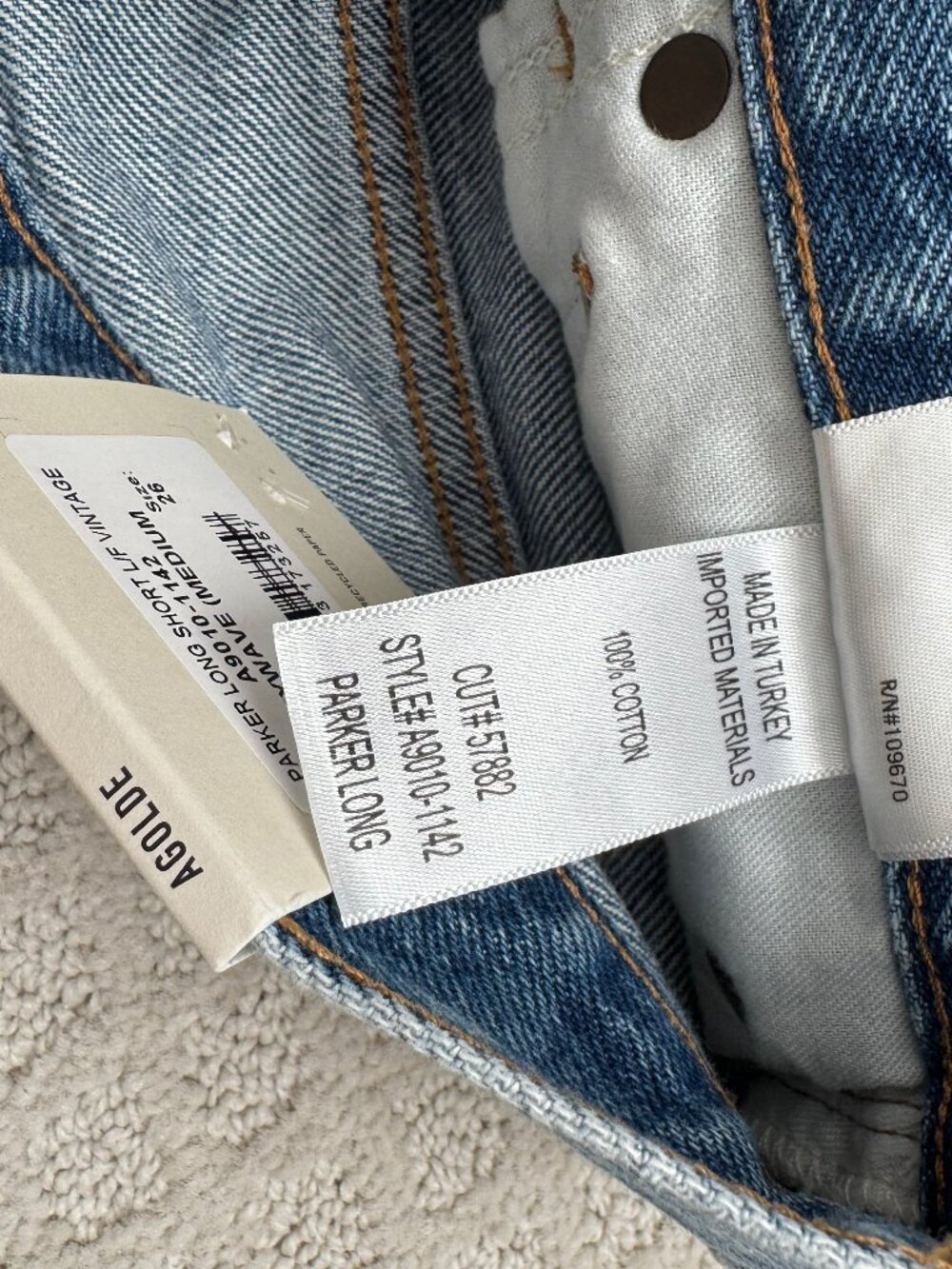 AGOLDE Parker Long Jean Shorts - Picture 4 of 4